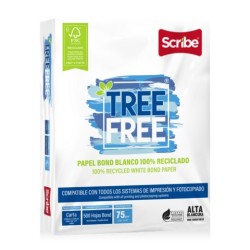 PAPEL BOND SCRIBE TREE FREE BLANCO CARTA 37 KGS. PAQUETE CON 500