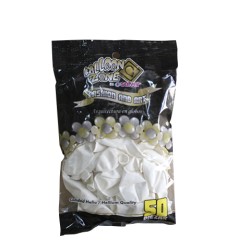GLOBOS SALVER #9 BLANCO BOLSA CON 50