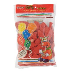 GLOBOS SALVER #9 ROJO BOLSA CON 50