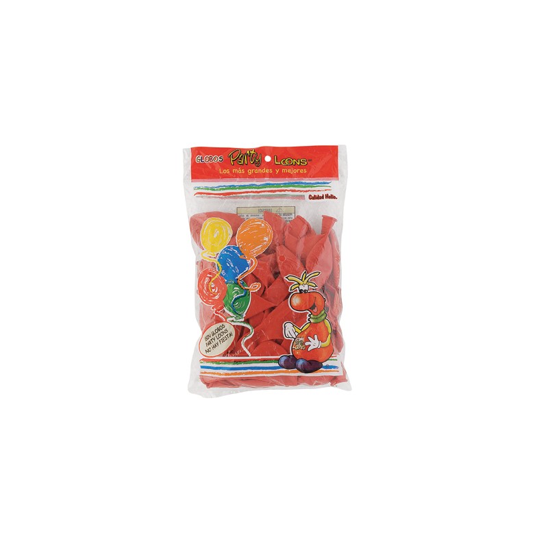 GLOBOS SALVER #9 ROJO BOLSA CON 50