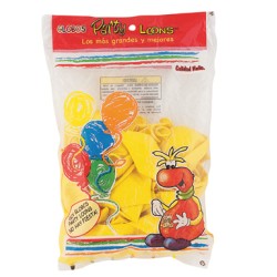 GLOBOS SALVER #7 AMARILLO BOLSA CON 50