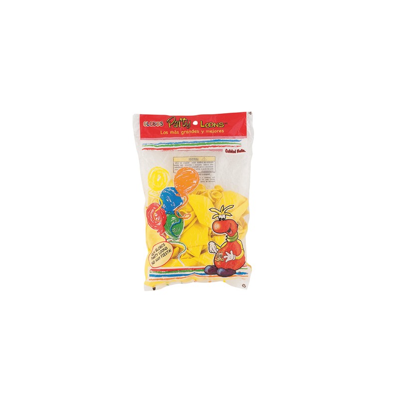 GLOBOS SALVER #7 AMARILLO BOLSA CON 50