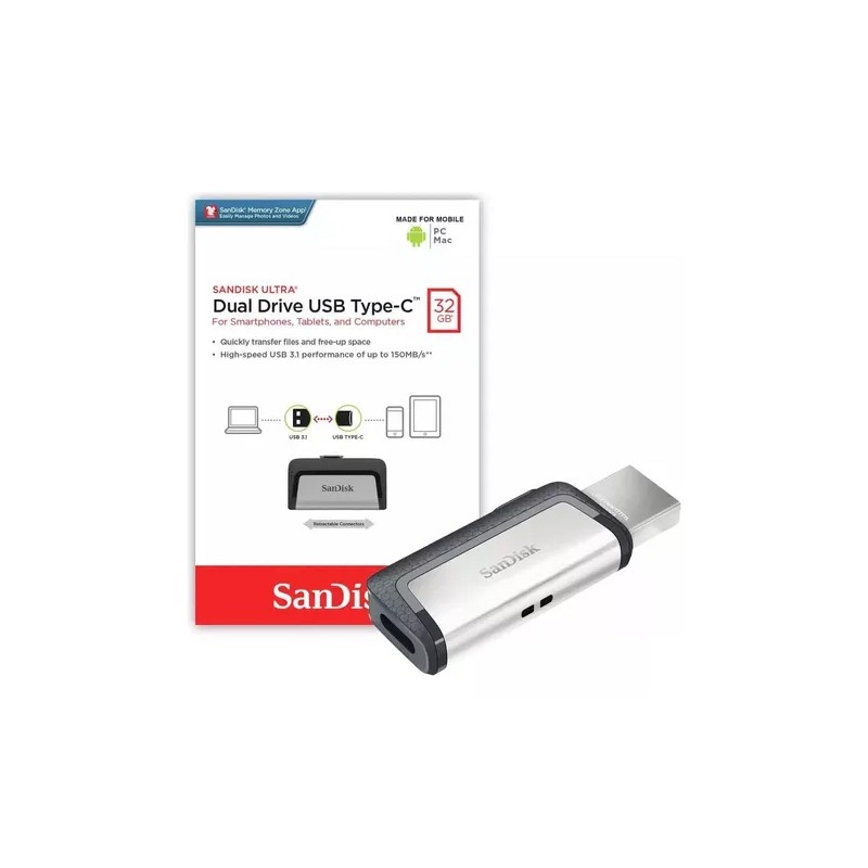 MEMORIA USB-C SANDISK ULTRA SDDDC2-032G-G46 32GB