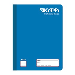 CUADERNO PROFESIONAL COSIDO KAPA COLORES 100 HOJAS RAYA