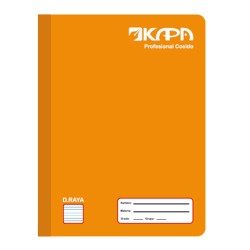 CUADERNO PROFESIONAL COSIDO KAPA COLORES 100 HOJAS DOBLE RAYA