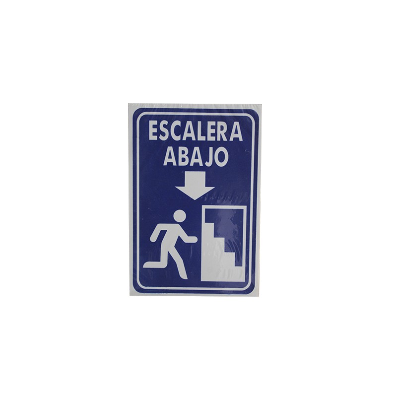 LETRERO ACRILICO 25X17 CMS. ESCALERAS ABAJO