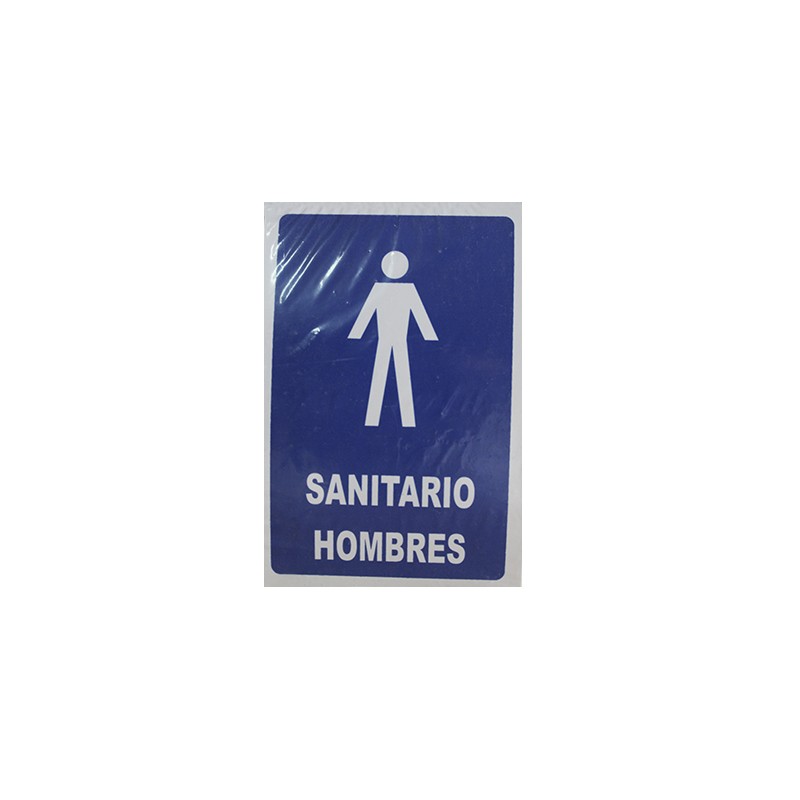 LETRERO ACRILICO 25X17 CMS. SANITARIO HOMBRES