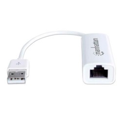 CABLE CONEXIÓN MANHATTAN FAST ETHERNET 506731 USB TIPO-A RJ45 BLANCO