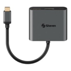 CABLE CONEXION STEREN USB-471 USB-C A HDMI Y USB-A 3.0 Y USB-C
