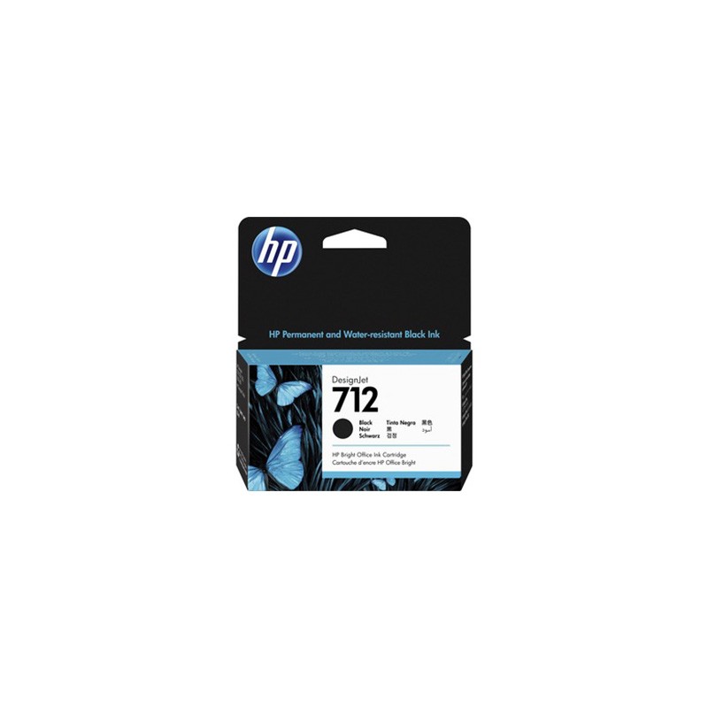 CARTUCHO INKJET HP 712 3ED70A NEGRO 38ML AMPLIO FORMATO