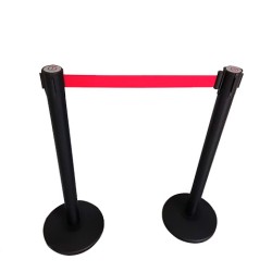 UNIFILA KIT CON DOS POSTES Y CINTA COLOR ROJA