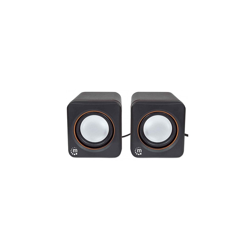 BOCINAS MANHATTAN SERIE 2600 AUDIO 3.5MM COLOR NEGRO