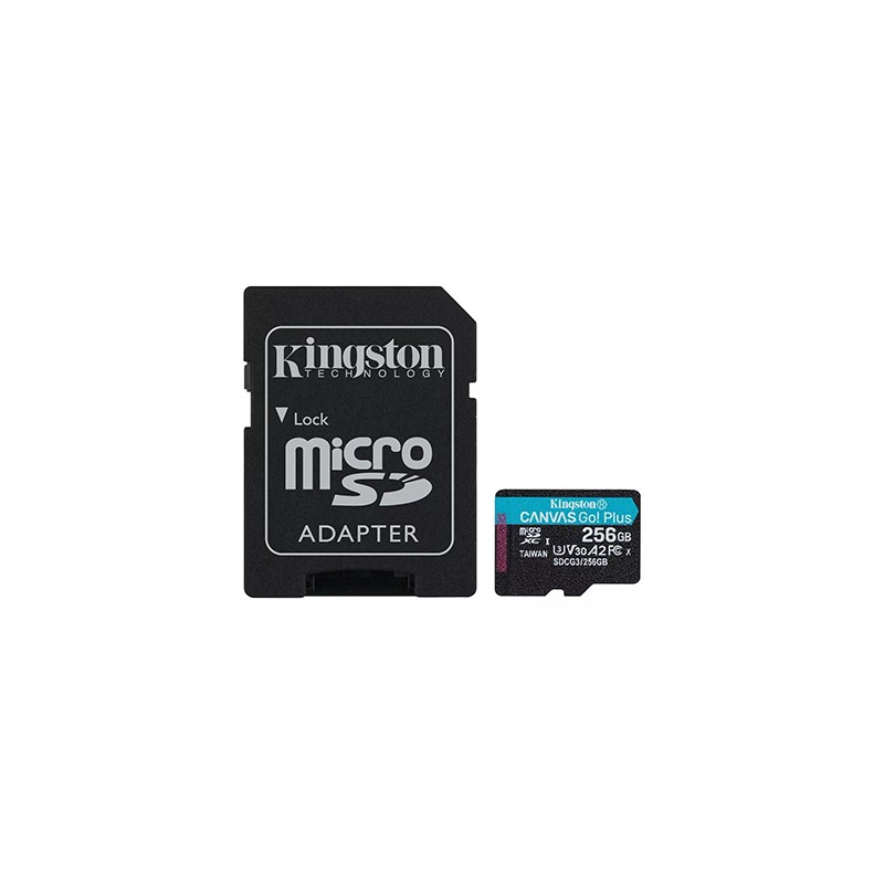 MEMORIA MICRO SD KINGSTON SDXC 256GB CANVAS GO PLUS  CON ADAPTADOR