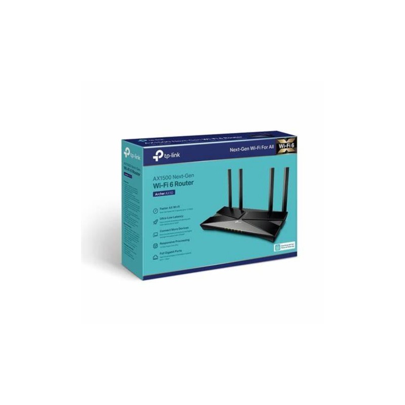 ROUTER WIFI TP-LINK ARCHER AX10 WIFI 6 DOBLE BANDA 5 GHZ 4 ANTENAS