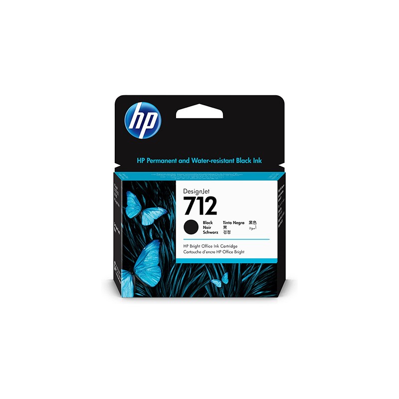 CARTUCHO INKJET HP 712 3ED71A NEGRO 80ML AMPLIO FORMATO