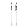 BOLIGRAFO Y STYLUS PARA TABLETA BROBOTIX COLOR BLANCO TINTA COLOR NEGRA PAQUETE CON 2