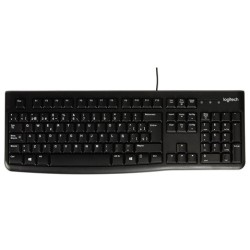 TECLADO ALAMBRICO LOGITECH K120 NEGRO NEGRO USB ANTISALPICADURAS
