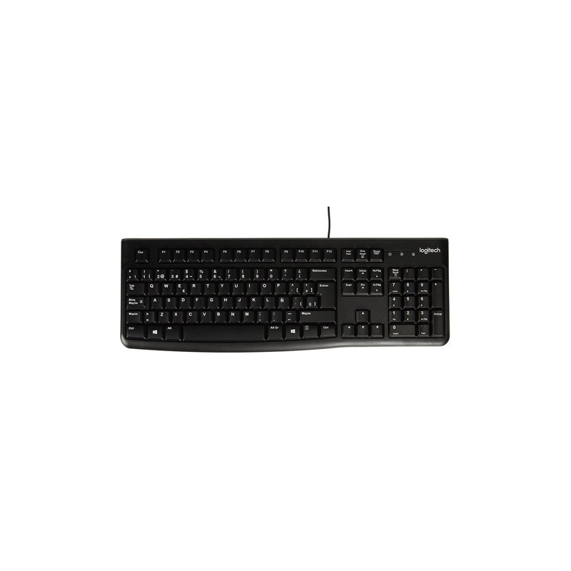 TECLADO ALAMBRICO LOGITECH K120 NEGRO NEGRO USB ANTISALPICADURAS