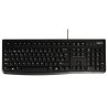 TECLADO ALAMBRICO LOGITECH K120 NEGRO NEGRO USB ANTISALPICADURAS