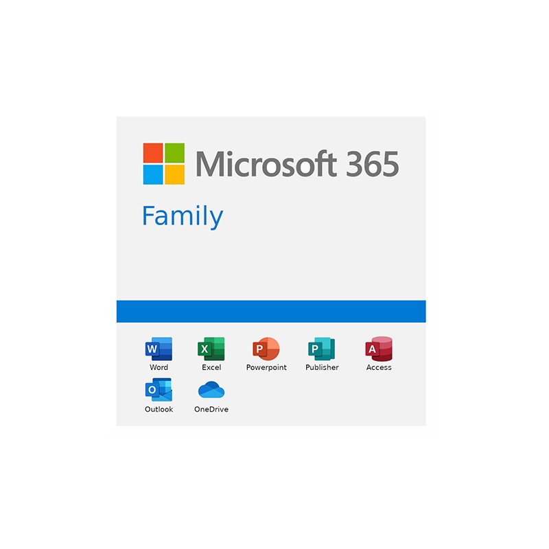 SOFTWARE MICROSOFT 365 FAMILY ESD LICENCIA ANUAL DESCARGABLE