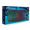 TECLADO GAMER DE MEMBRANA ABYSMAL ARMOR FORCE STG-A16819 NEGRO CON LUZ LED RAINBOW