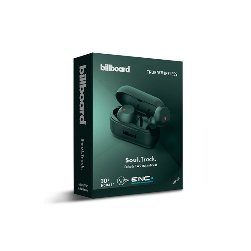 AUDIFONOS TRUE WIRELESS BILLBOARD SOUL TRACK BB-E19801 COLOR VERDE OLIVO