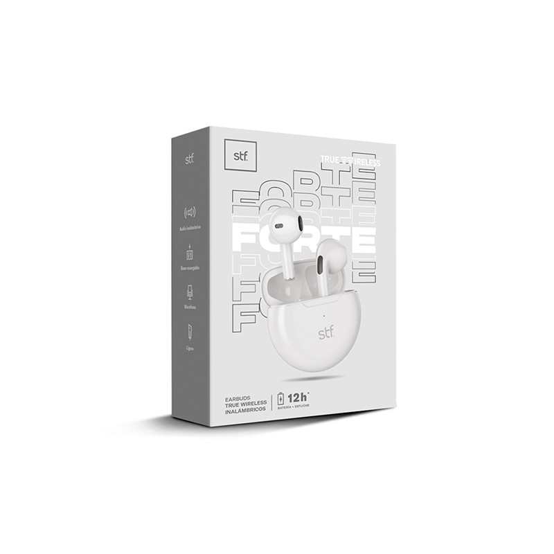 AUDIFONOS TRUE WIRELESS STF FORTE ST-E19733 GRIS CLARO