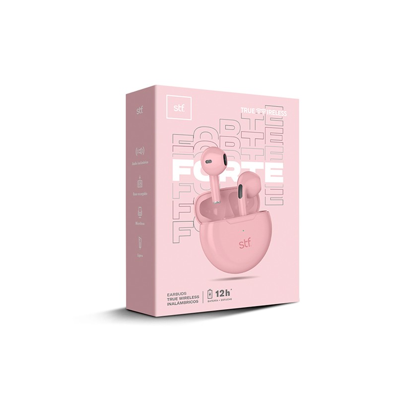 AUDIFONOS TRUE WIRELESS STF FORTE ST-E16109 COLOR ROSA