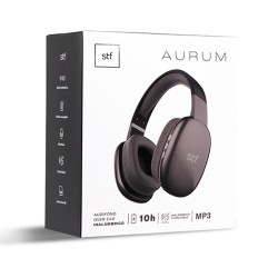 AUDIFONO DIADEMA TRUE WIRELESS STF AURUM ST-H16451 NEGRO