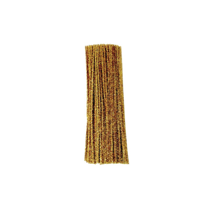 LIMPIAPIPAS METALICO BARRILITO PO18 ORO BOLSA CON 100