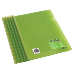 FOLDER CON BARRA BARRILITO QC1V VERDE TRANSPARENTE