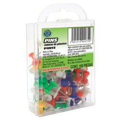 PINS PARA CORCHO BARRILITO PIN13 COLORES SURTIDOS PAQUETE CON 100