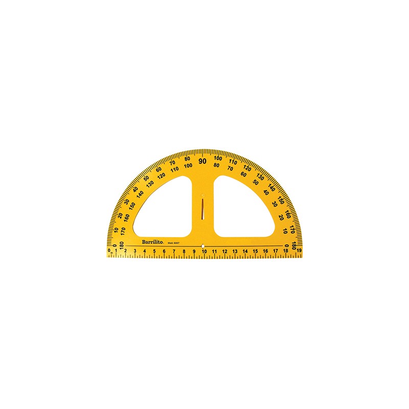 TRANSPORTADOR PARA PIZARRON BARRILITO S007 PLÁSTICO 180° 50 CMS.