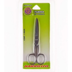 TIJERA BARRILITO ACERO FORJADO 5 PULGADAS 8642-5CN PARA USO EN OFICINA Y COSTURA
