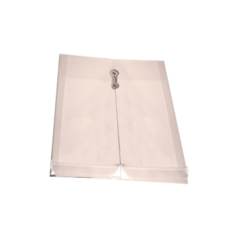 SOBRE PLASTICO CON RONDANA BARRILITOSBO OFICIO VERTICAL TRANSPARENTE