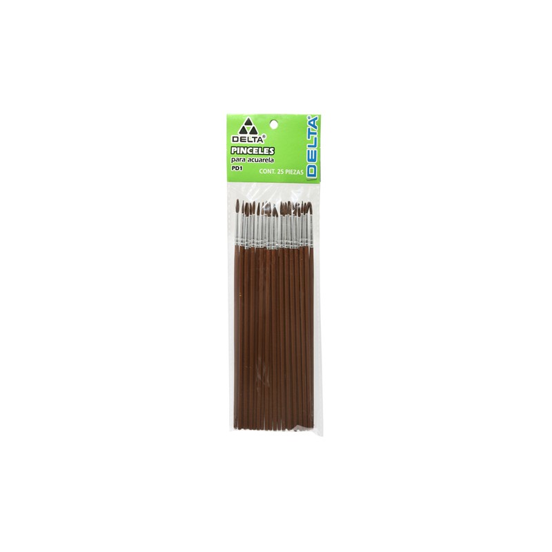 PINCEL PARA ACUARELA DELTA PD1 1 PAQUETE CON 25