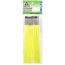 PINCEL PARA ACUARELA DELTA PD4 4 PAQUETE CON 25