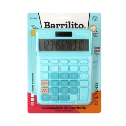 CALCULADORA DE ESCRITORIO BARRILITO CE8809 12 DIGITOS COLORES SURTIDOS