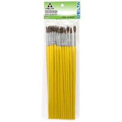 PINCEL PARA ACUARELA DELTA PD12 12 PAQUETE CON 25