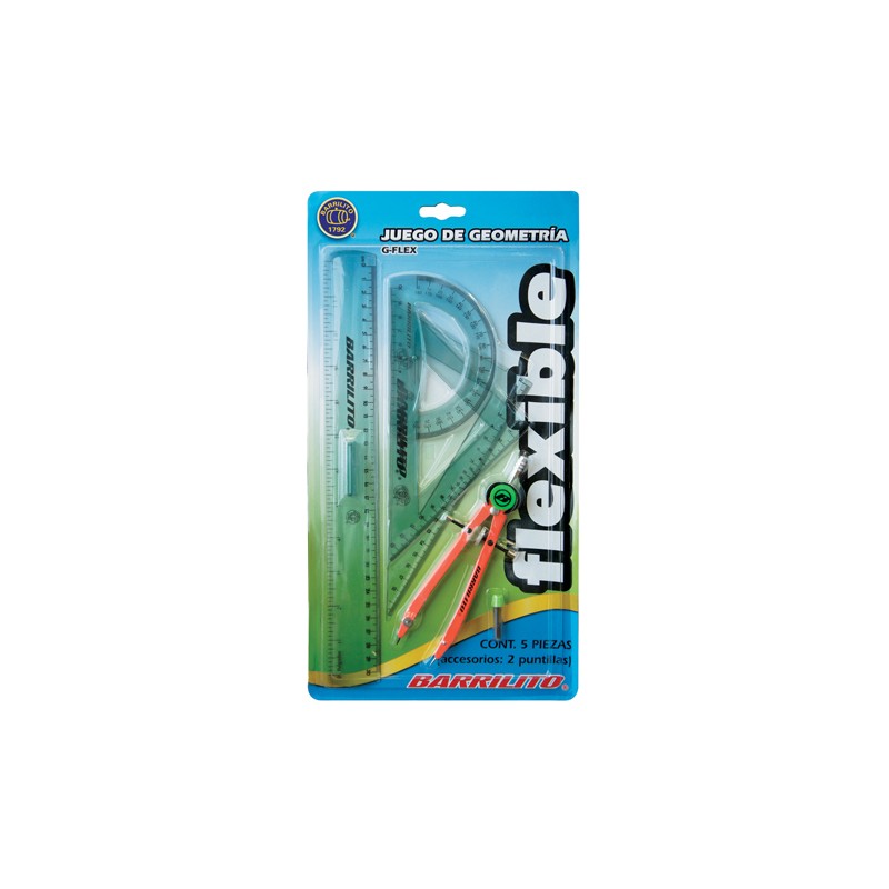 ESTUCHE DE  GEOMETRIA BARRILITO IRROMPIBLE G-FLEX