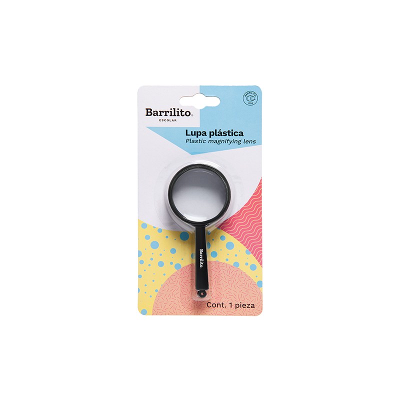 LUPA DE PLASTICO BARRILITO 7629 ARO 4CM VIDRIO 7X