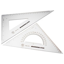 ESCUADRA GRADUADA BARRILITO 2036JE 35CM SEMIPROFESIONAL JUEGO DE 2