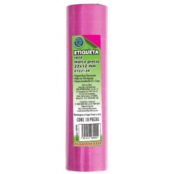ETIQUETA BARRILITO PARA ETIQUETADORA ET2212R ROSA