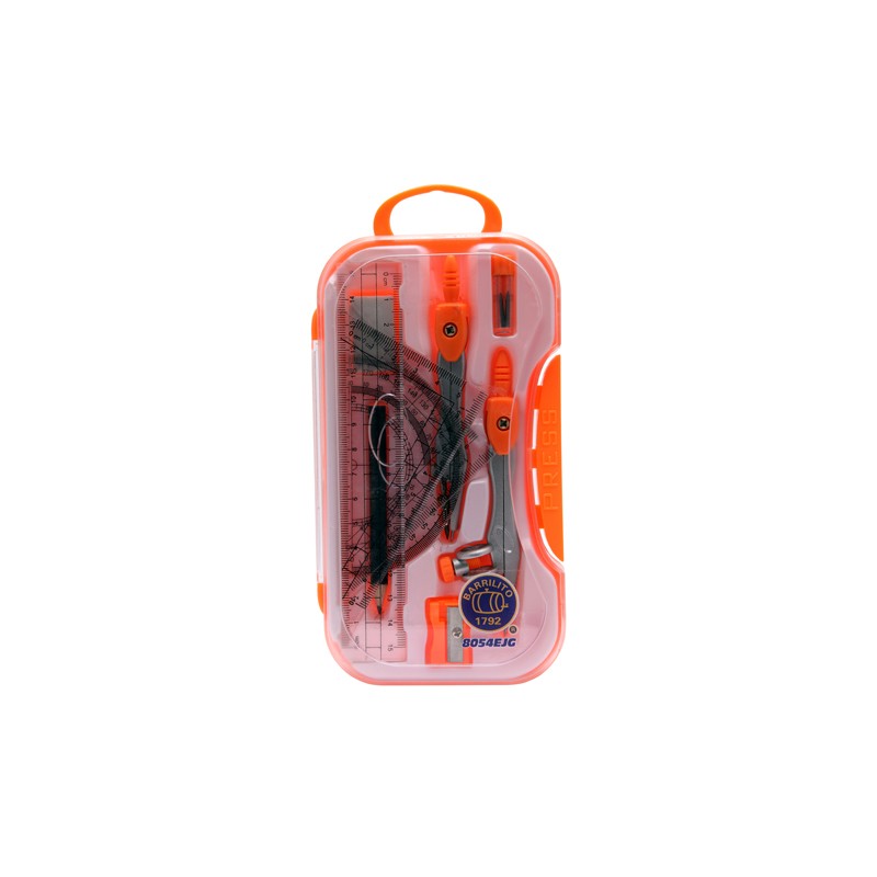 ESTUCHE DE  GEOMETRIA BARRILITO 8054EJG CAJA CON 6 PIEZAS