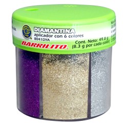 DIAMANTINA BARRILITO 8041DYA BOTE APLICADOR CON 6 COLORES