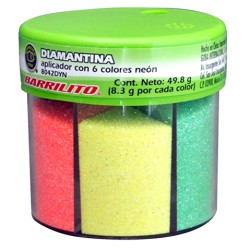 DIAMANTINA BARRILITO 8042DYN BOTE APLICICADOR NEON CON 6 COLORES