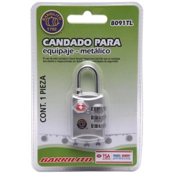 CANDADO DE COMBINACION BARRILITO 8091TL METALICO 3 DIGITOS