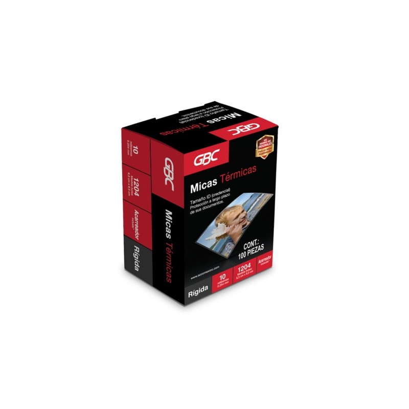 MICA PARA ENMICADORA 6.5X9.5 CMS GBC M130131 10 ML CAJA CON 100