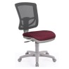 SILLA OPERATIVA BRAVA VERSA AL-447SB SIN BRAZOS RESPALDO MALLA GRIS TAPIZ GUINDA