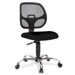 SILLA SECRETARIAL MACRO VERSA AL-418C RESPALDO MALLA NEGRO ESTRELLA CROMO